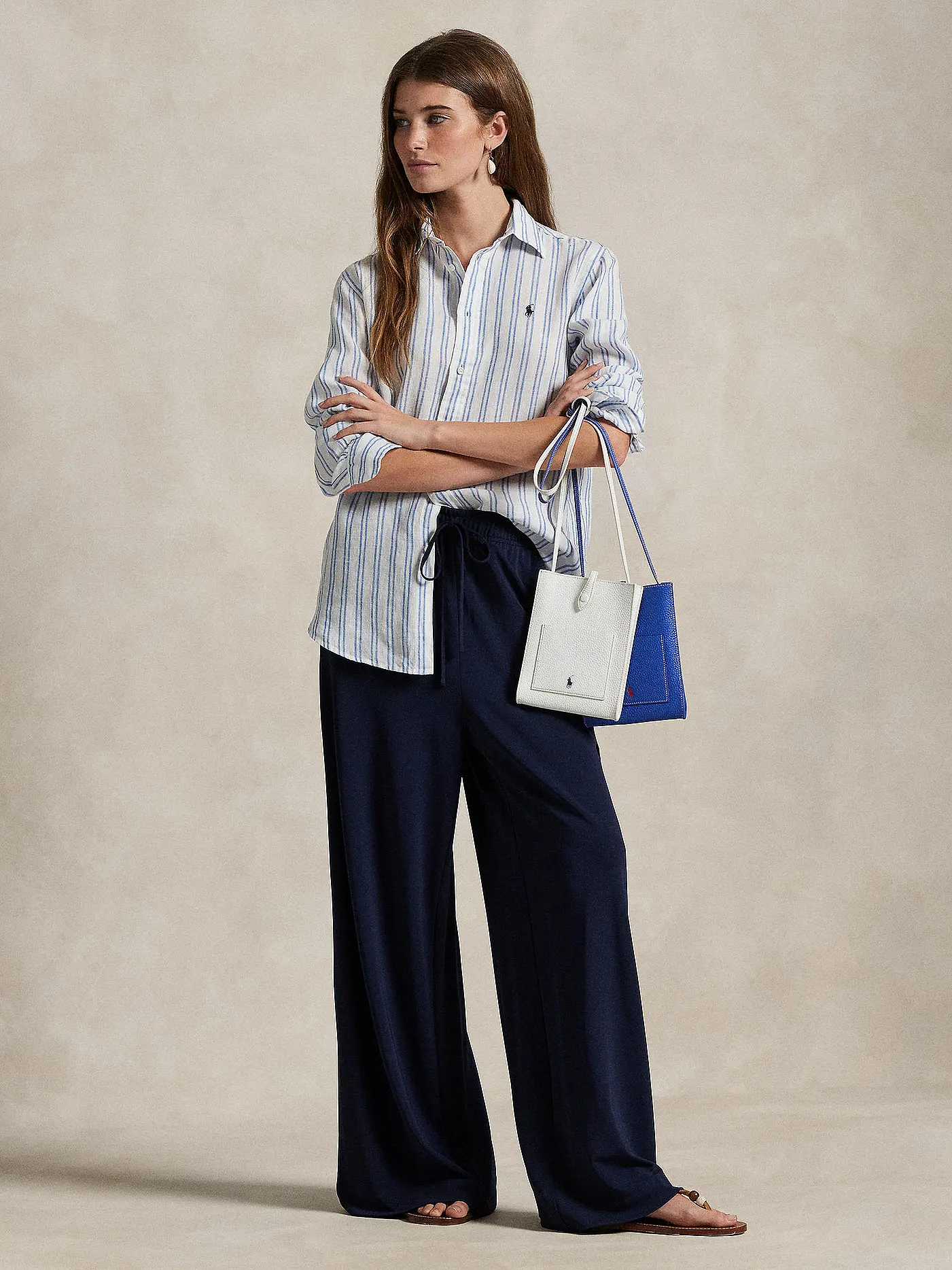 POLO RALPH LAUREN | Leinenbluse | blau